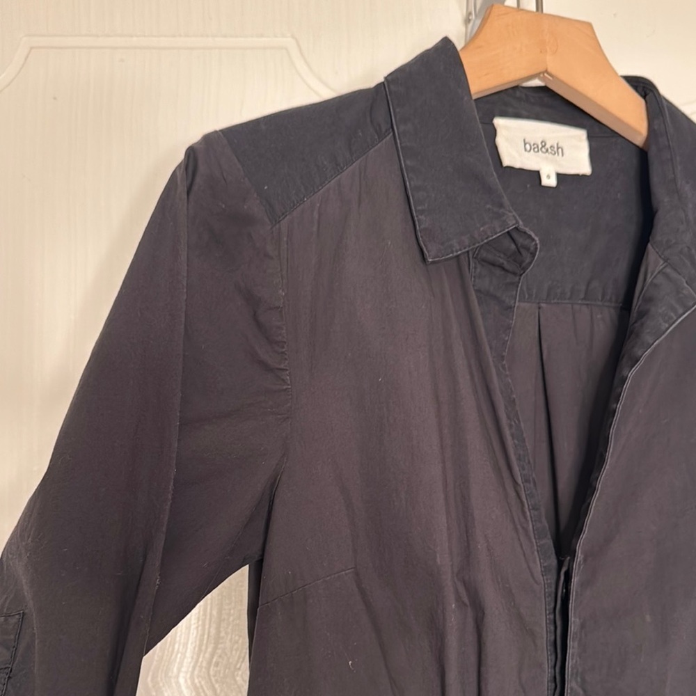 ba&sh • Kalista Black Jumpsuit Coveralls Romper • Dark Grey Faded Black • XS / 0 - Picture 8 of 16